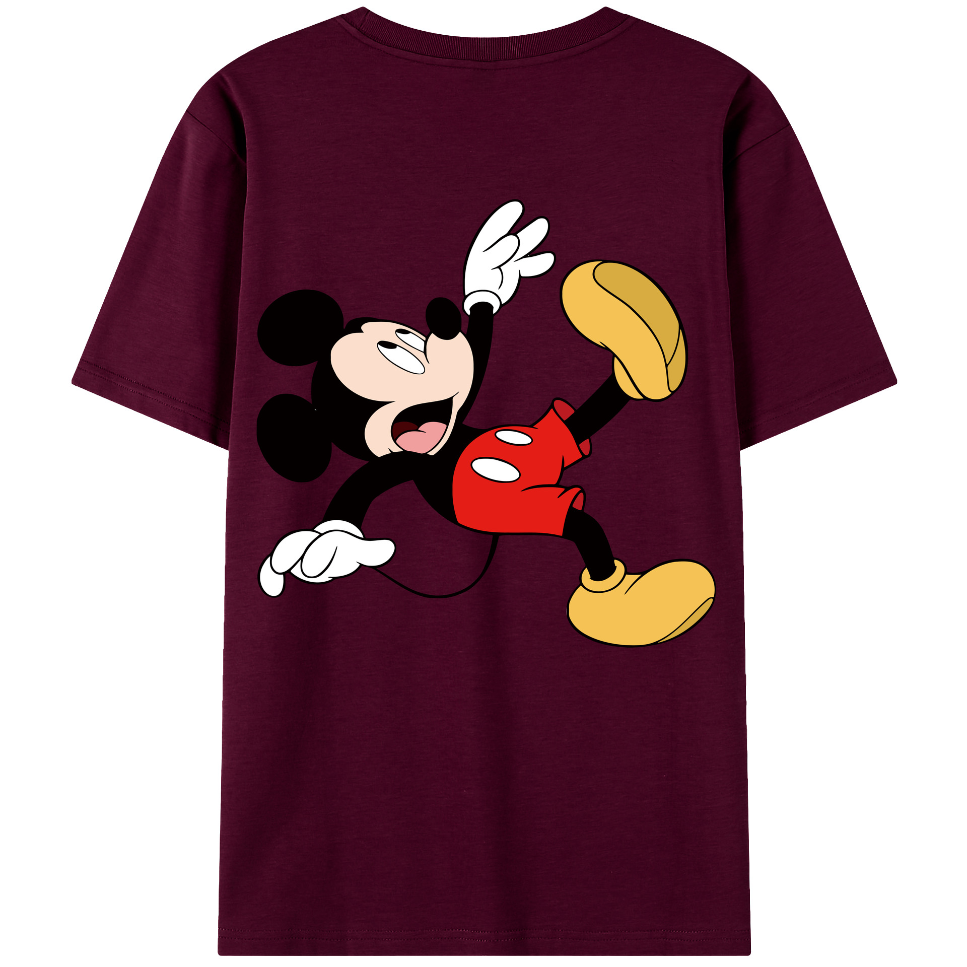 （画像用） ミッキーマウス Mickey Mouse レディース半袖Tシャツ(バックプリント)